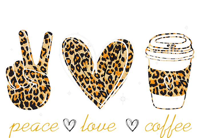 Leopard Peace Love Coffee Lovers Hippie Gifts T-Shirt