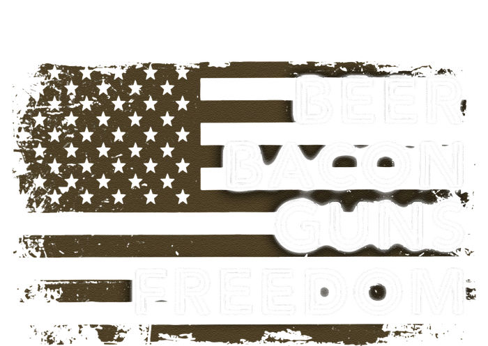 Beer Bacon Guns Freedom US American Flag Patriotic Gun Lover Short Acrylic Beanie