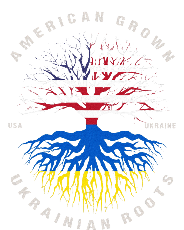 American Grown With Ukrainian Roots USA Flag Ukraine Womens CVC Long Sleeve Shirt