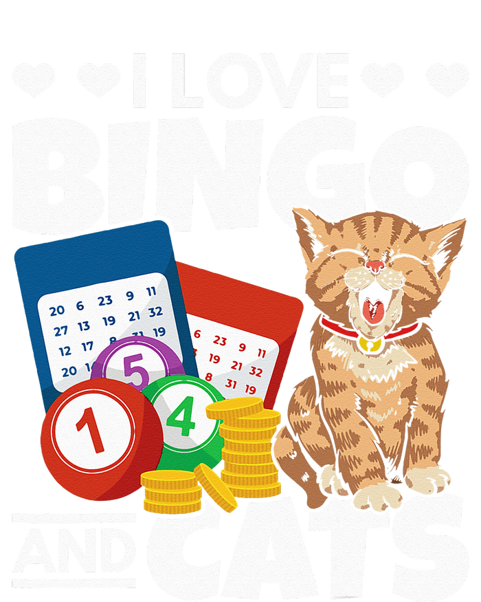 Cat Lover I Love Bingo And Cats Gambling Bingo Player Bingo Tall Hoodie