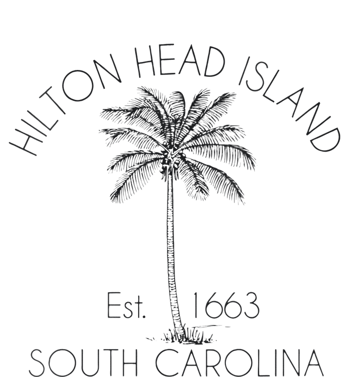 Hilton Head Island Beach Design Palm Tree Illustration T-Shirt