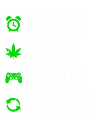 Wake Bake Game Repeat 420 Weed Cannabis Funny Gaming Gift Coaster