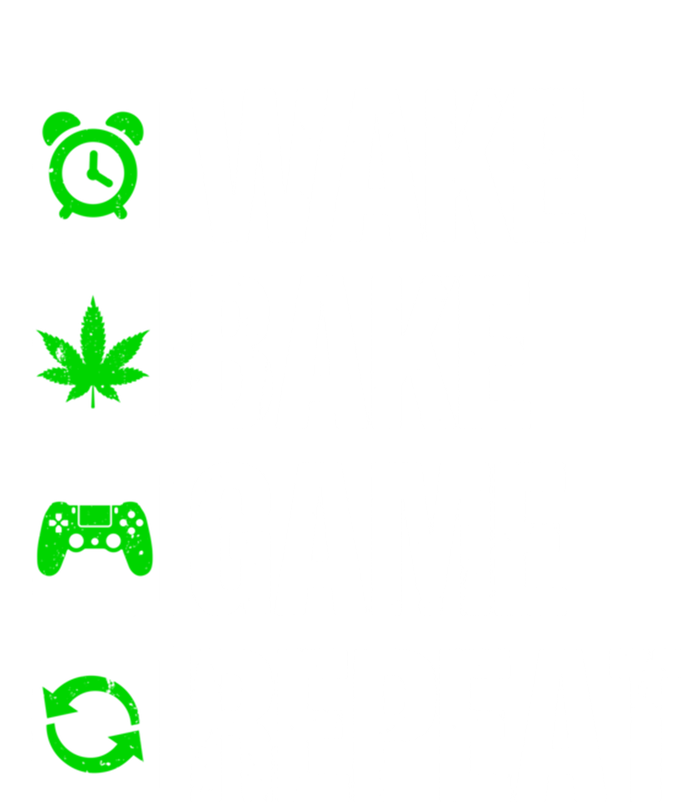 Wake Bake Game Repeat 420 Weed Cannabis Funny Gaming Gift Coaster