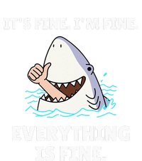 Funny Shark Attack It’s Fine I’m Fine Everything Is Fine Women's Crop Top Tee