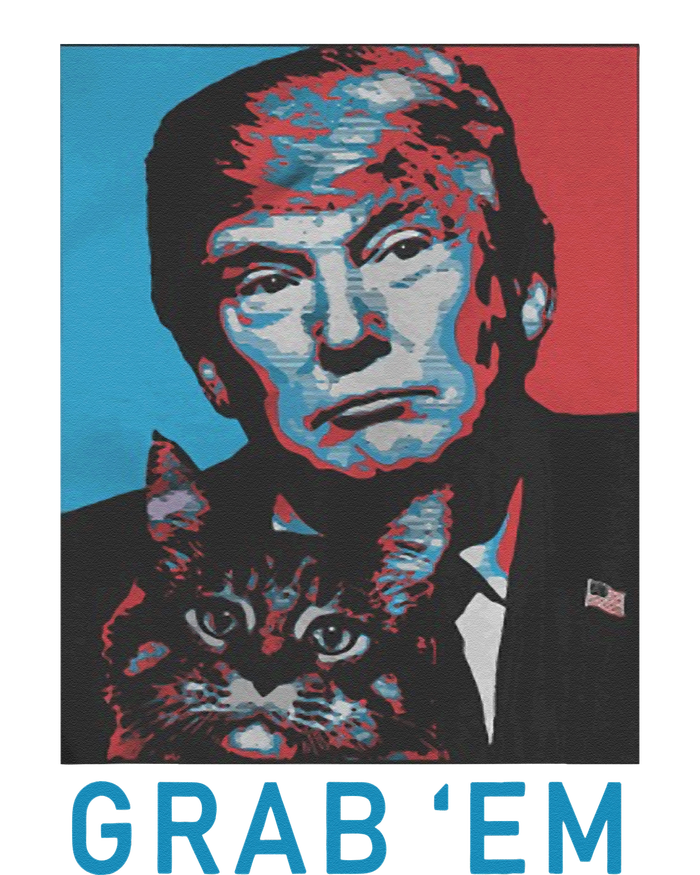 Funny Trump Cat Grab Em Vintage Retro Trump Gift Kids T-Shirt