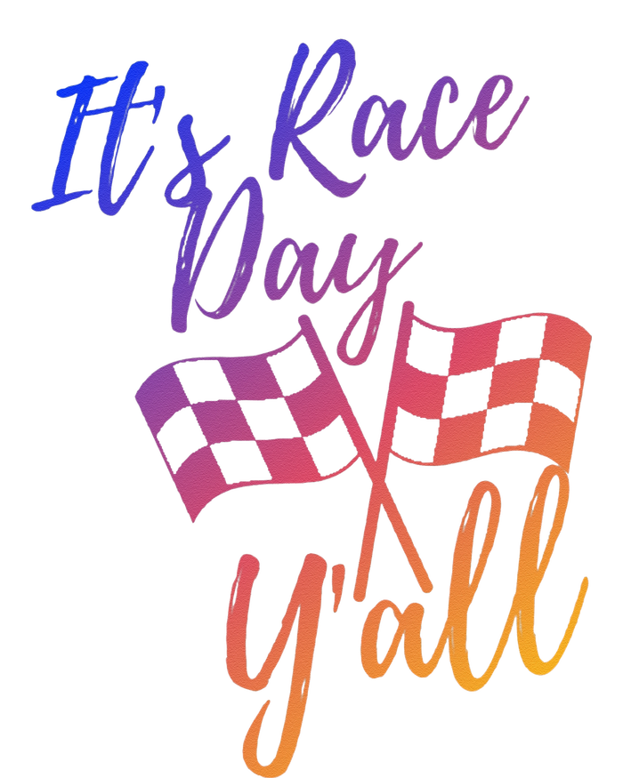 Its Race Day Yall Checkered Flag American Flag Race T-Shirt