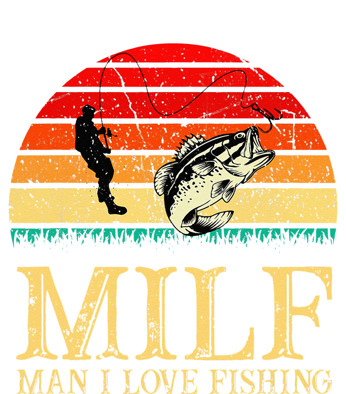 MILF Man I Love Fishing Funny Fishing Fishermen Fishing Kids Long Sleeve Shirt