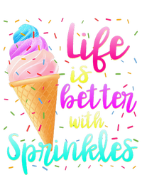 Life Is Better With Sprinkles Cute Sweet Ice Cream Summer Full-Length Apron With Pockets