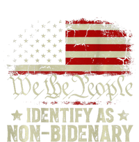 USA Flag Funny Biden I Identify As Non Bidenary (On Back) Toddler Long Sleeve Shirt