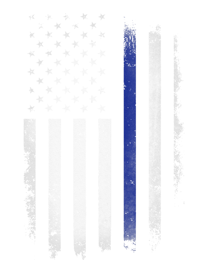 US Police USA American Flag Back The Blue Lives Matter Softstyle Adult Sport Polo