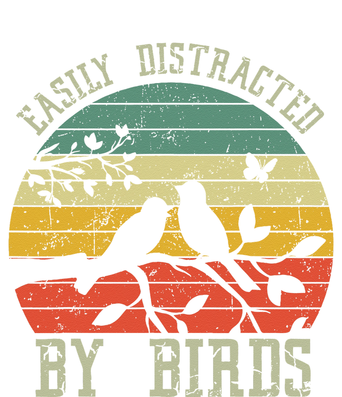 Vintage Easily Distracted By Birds Funny For Bird Watcher Baby Bodysuit