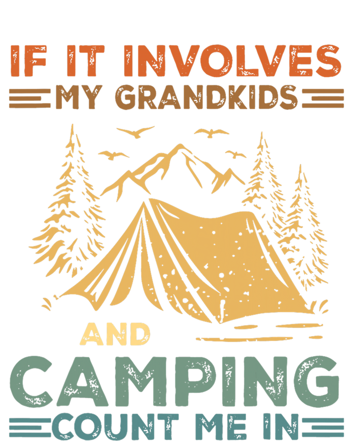 If It Involves My Grandkids And Camping Count Me In Camping Ladies Long Sleeve Shirt