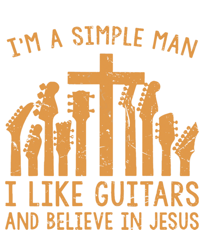 Im A Simple Man I Like Bass Guitar And Believe In Jesus Tee T-Shirt