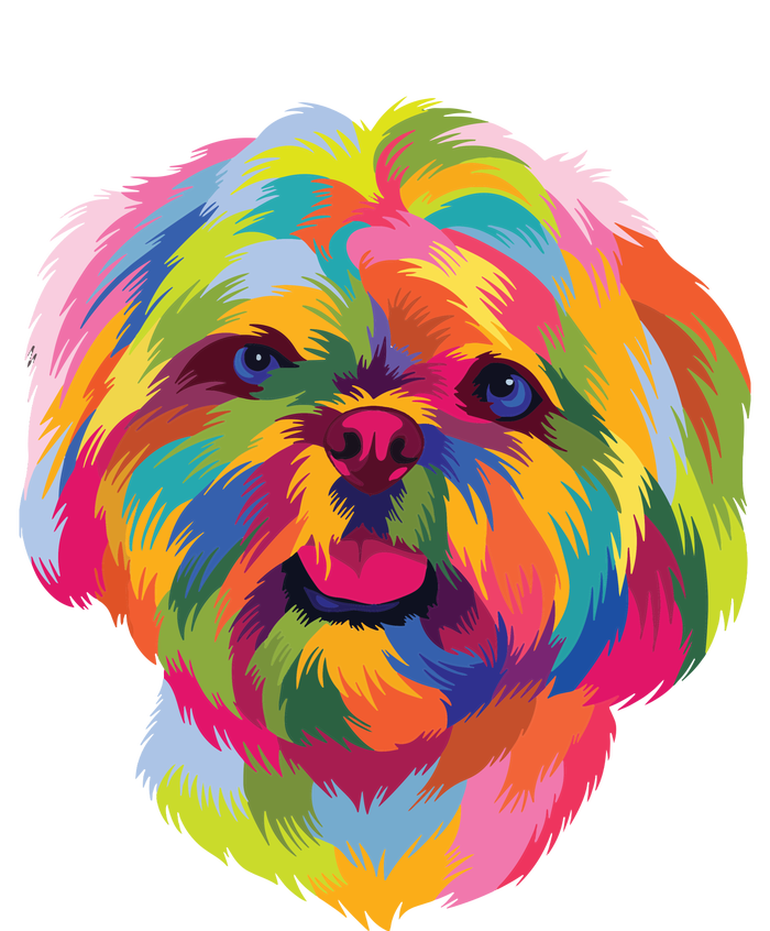 Colorful Pop Art Shih Tzu Portrait Shitzu Puppy Owner Drawstring Bag