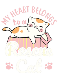 My Heart Belongs To A Rescue Cat Animal Rescuer Adopt Pets Enza Ladies Jersey Colorblock Tee