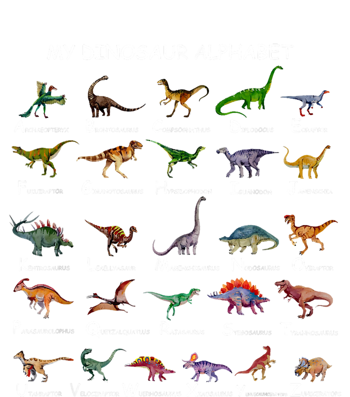 Dinosaur Alphabet Dino ABC Dinosaur Garment-Dyed Sweatshirt