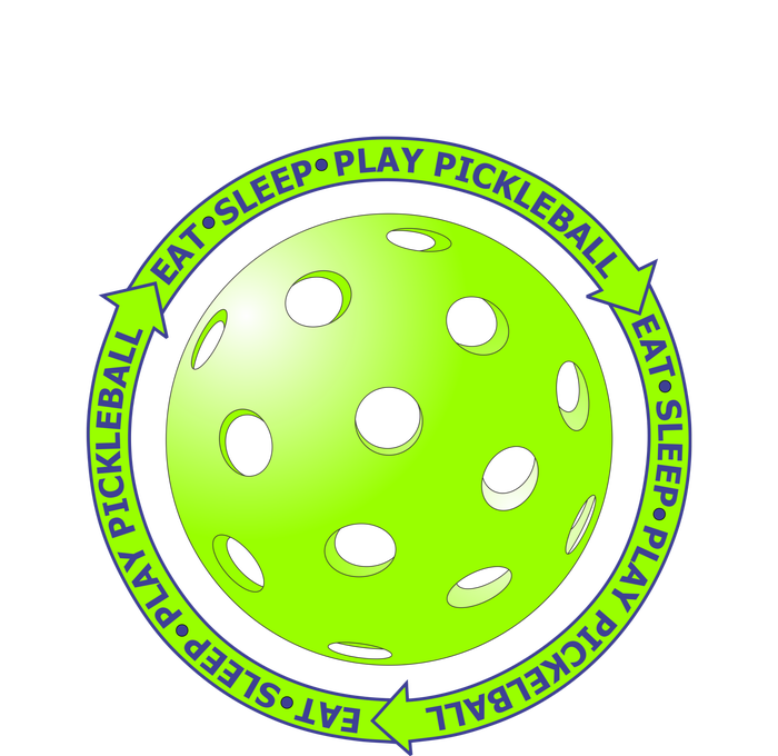 Eat Sleep Pickleball Circle | Fun Pickleball | Green Pickleball Hoodie