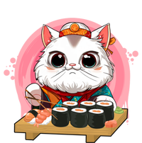 Sushi Lover Neko Cat Lovers Kawaii Anime Cute Sushi Gift Women's T-Shirt