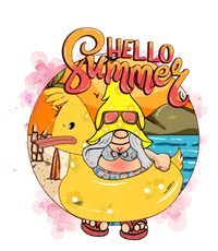 Retro Hello Summer Funny Gnome Beach Life Vacay Mode On Cute Gift Ladies Long Sleeve Shirt