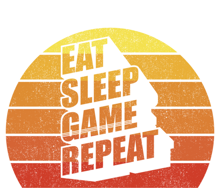 Retro Vintage Eat Sleep Game Repeat Gamer Funny Gift Funny Gaming Gift Women's V-Neck T-Shirt