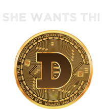 She Wants The D Funny Dogecoin Meme Gift Ladies Long Sleeve Shirt