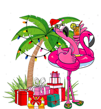 Tropical Pink Flamingo Christmas In July Summer Palm Tree Ladies Essential Flowy Tank