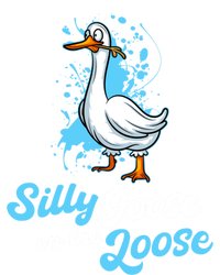 Silly Goose On The Loose Funny Duck Animal Hunter Gift Stripe Pom Pom Beanie