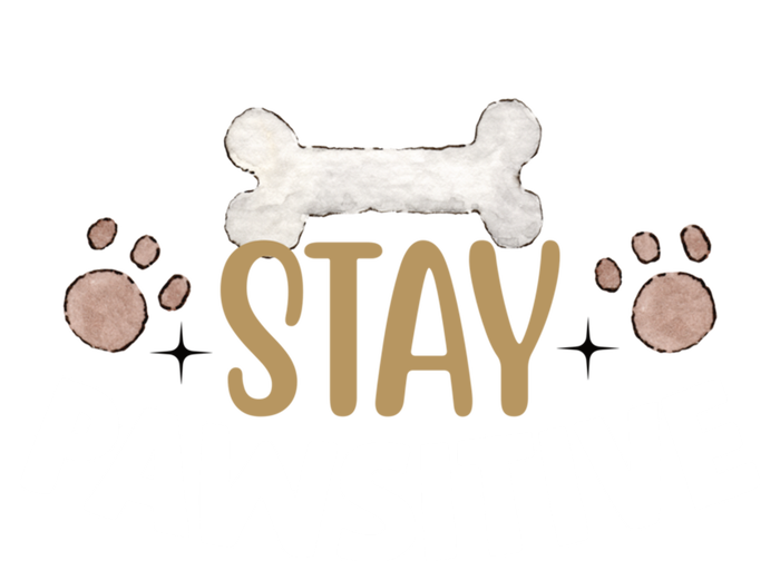 Stay Pawsitive With Bone And Paw Print Gift T-Shirt