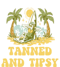 Tanned And Tipsy Beach Beer Lover Ocean Er Sunbathing Gift T-Shirt