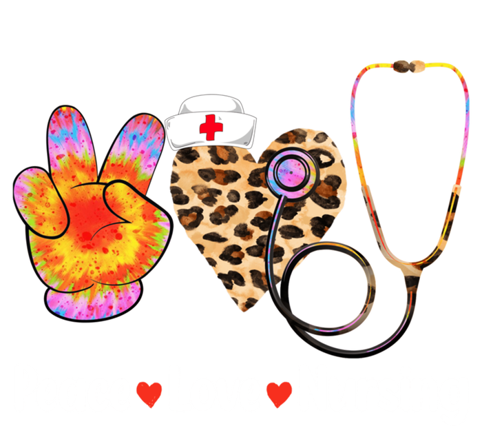 Leopard Heart Stethoscope Peace Love Nursing Cool Gift Women's Tri-Blend 3/4-Sleeve Raglan Shirt