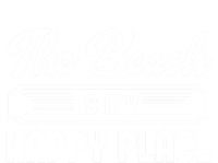 The Beach Is My Happy Place Graphic Tees Funny Gift Zip Tote Bag