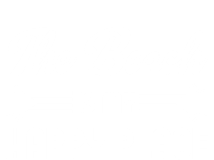 The Beach Is My Happy Place Graphic Tees Funny Gift Zip Tote Bag