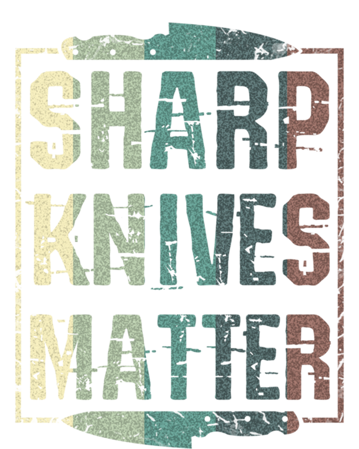 Vintage Sharp Knives Matter Chef Knife Culinary Christmas Gift T-Shirt