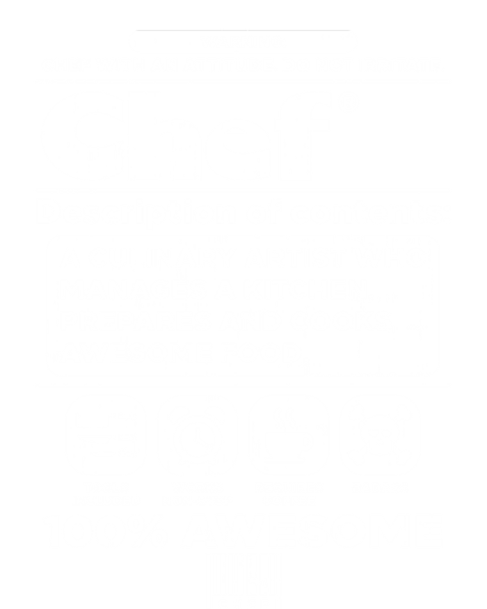 Warning Chef 100% Awesome Culinary Artist Gift Toddler Hoodie