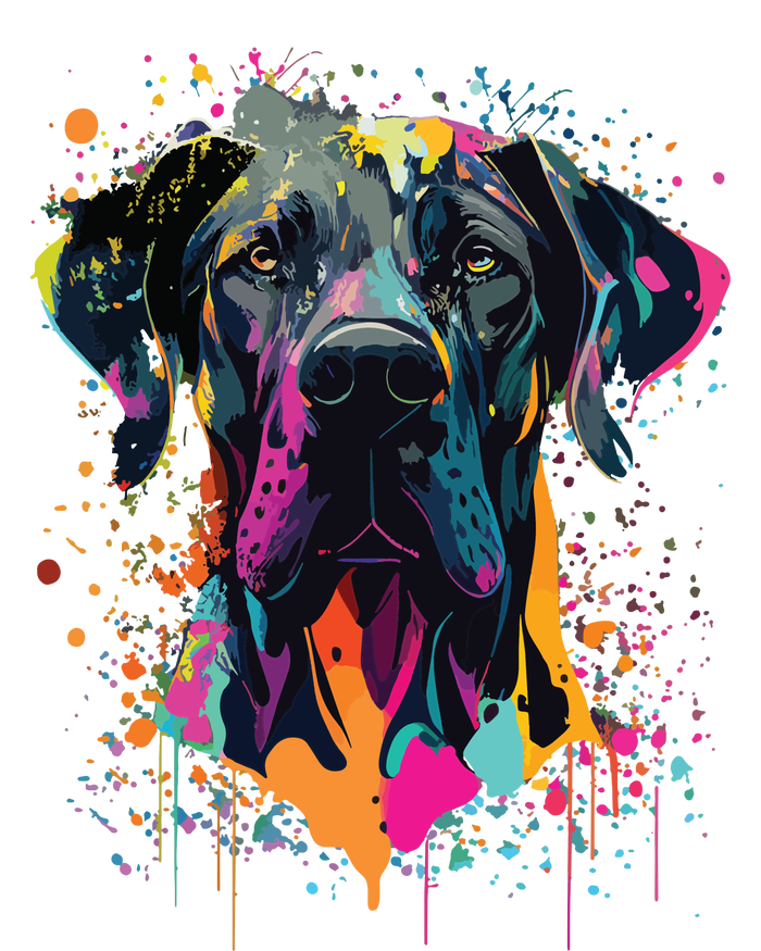 Colorful Splash Art Great Dane Portrait Puppy Owner Wool Snapback Cap