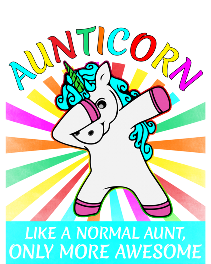 Aunticorn Like A Normal Aunt Only More Awesome Great Gift Stripe Pom Pom Beanie