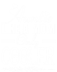 Auntie Like A Mom Only Cooler Novelty Cool Outfit Designs Gift Full-Length Apron With Pockets