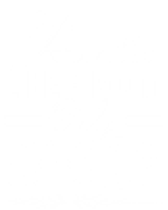 Auntie Like A Mom Only Cooler Novelty Cool Outfit Designs Gift Full-Length Apron With Pockets