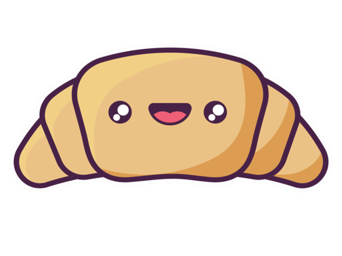 Trip To France Cute French Gift Bonjour Croissant Funny Gift Striped Beanie with Solid Band