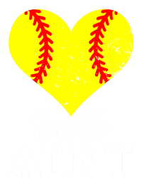 Ball Aunt Heart Funny Softball Aunt Cool Gift Pom Pom 12in Knit Beanie