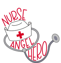 Nurse Angel Hero With Nurses Cap And Stethoscope Great Gift T-Shirt