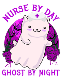 Nurse By Day Ghost By Night Kitty Cat Ghost Nurse Halloween Gift Valucap Bio-Washed Visor