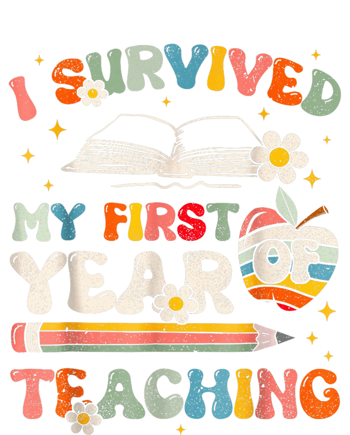 Back To School I Survived My First Year Of Teaching Groovy T-Shirt