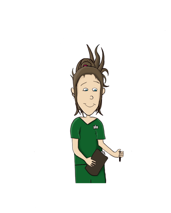 Nurse Hair Dont Care Funny Nursing Gift Women's Tri-Blend 3/4-Sleeve Raglan Shirt