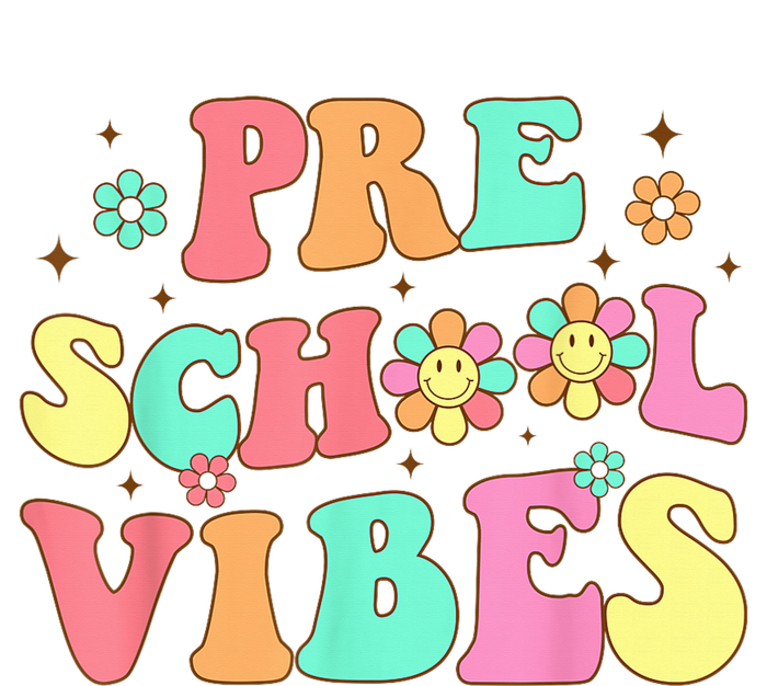 Back To School Preschool Vibes Groovy Teacher Wo Kid T-Shirt