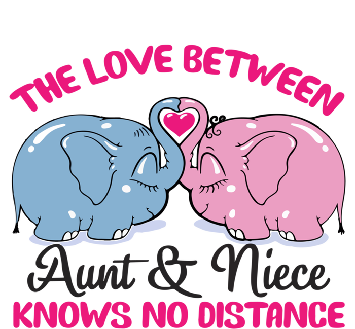 Cute Elephant The Love Between Aunt And Niece Funny Gift Women's Racerback Tank