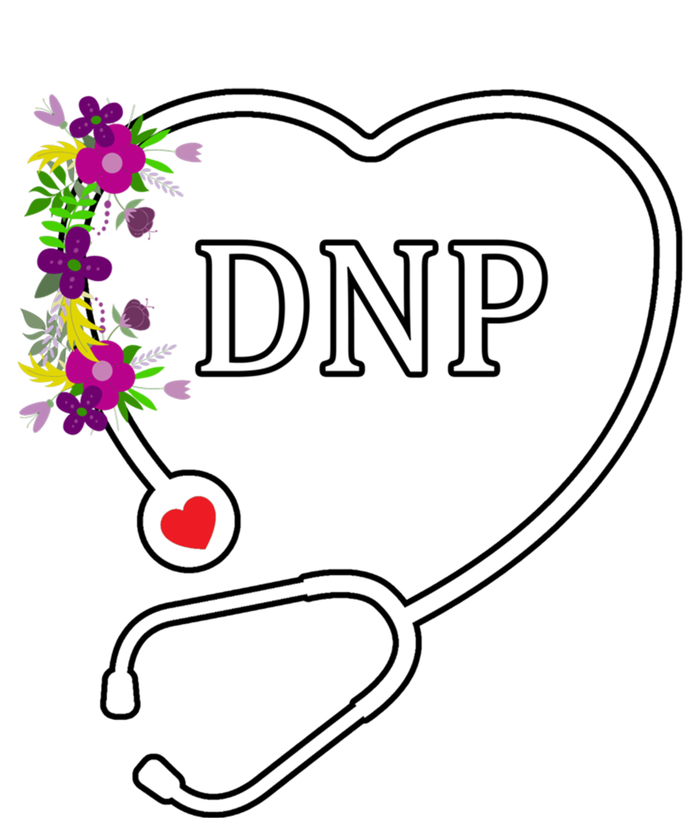 Dnp Doctor Nursing Practice Floral Stethoscope Heart Gift Tall Long Sleeve T-Shirt