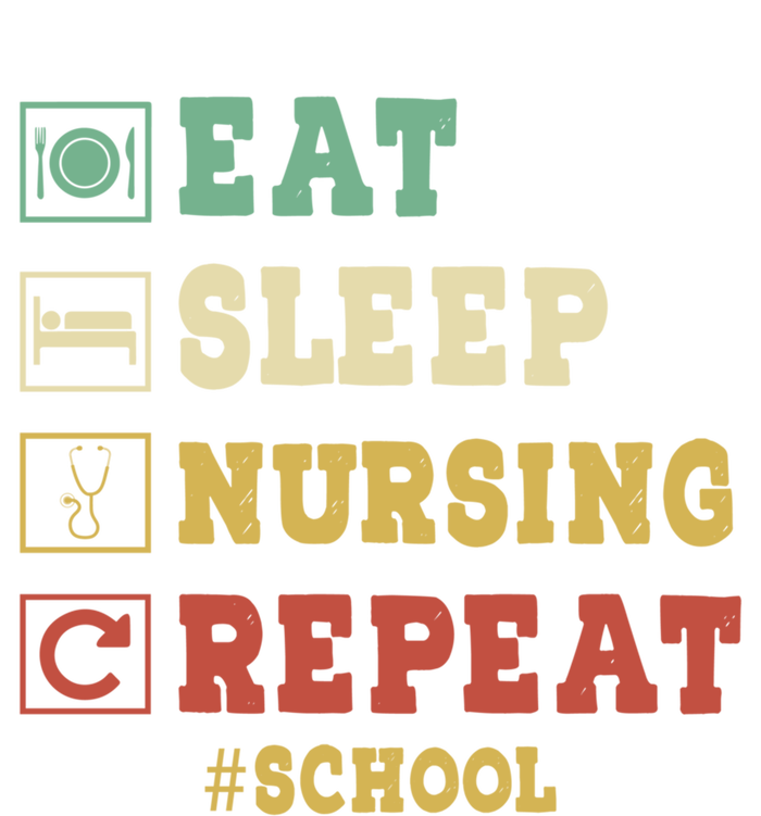 Eat Sleep Nursing School Repeat Funny School Nurse Gift Valucap Bio-Washed Visor