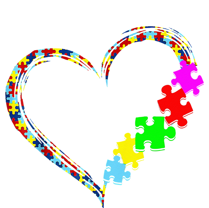 Autism Awareness Love Heart Puzzle Piece Gift Men Women Tall Hoodie