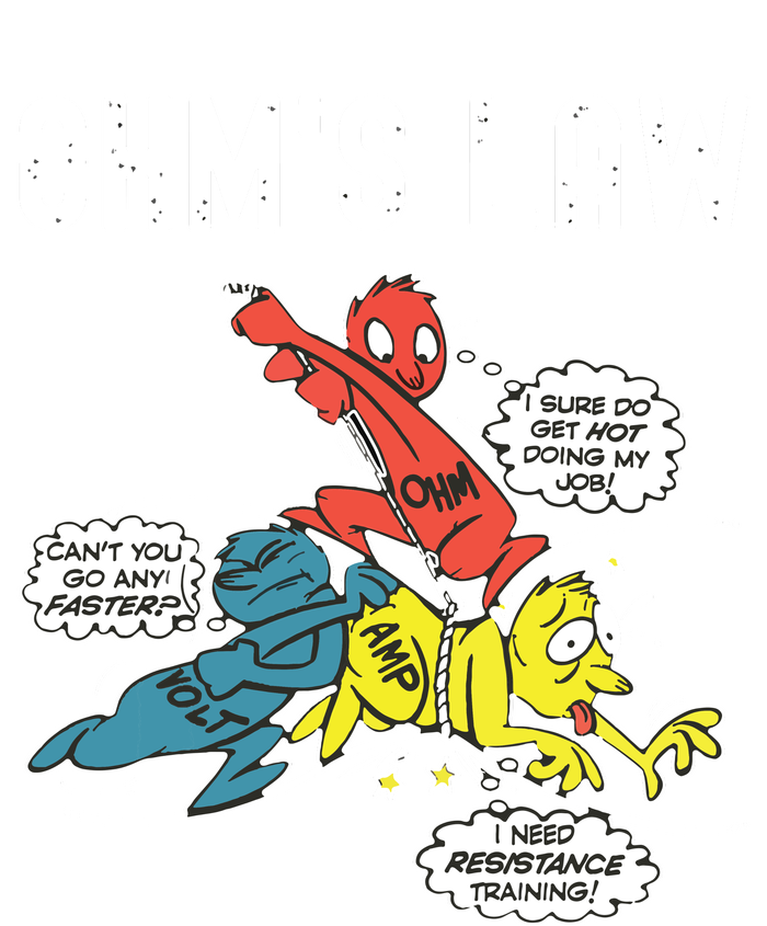 Ohms Law Funny Electricity Explained Electrical Engineer T-Shirt